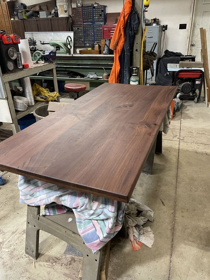 Handmade walnut wood table top